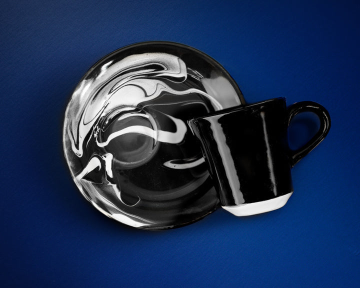 Handmade Demitasse Cups and Saucers Gift Set